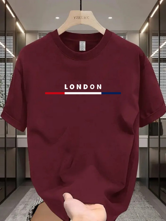 Drop Shoulder Print T-Shirt - London