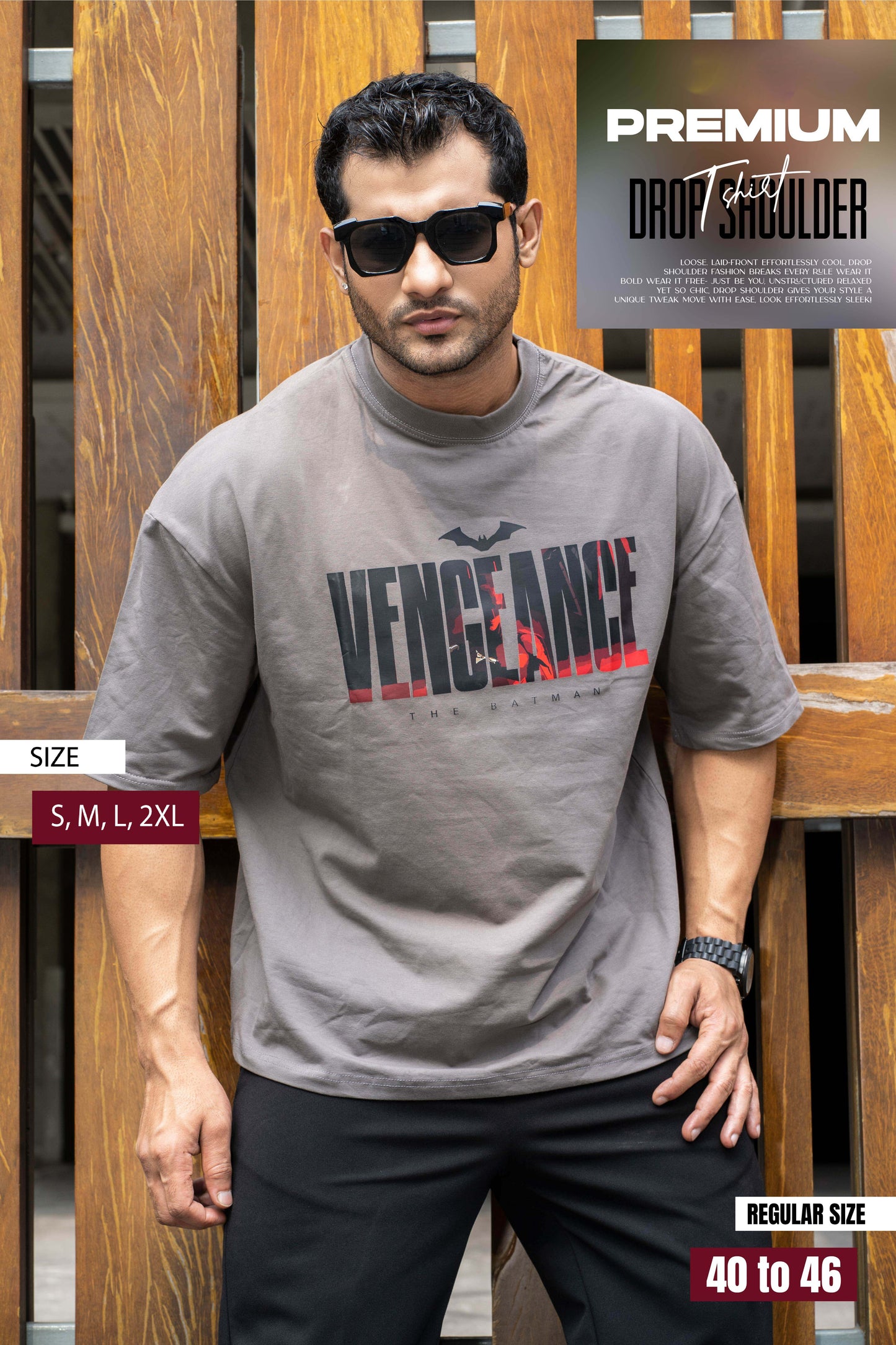 Drop Shoulder Print T-Shirt - Vengeance Design