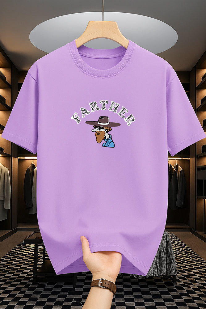 Drop Shoulder Print T-Shirt - Farther Design