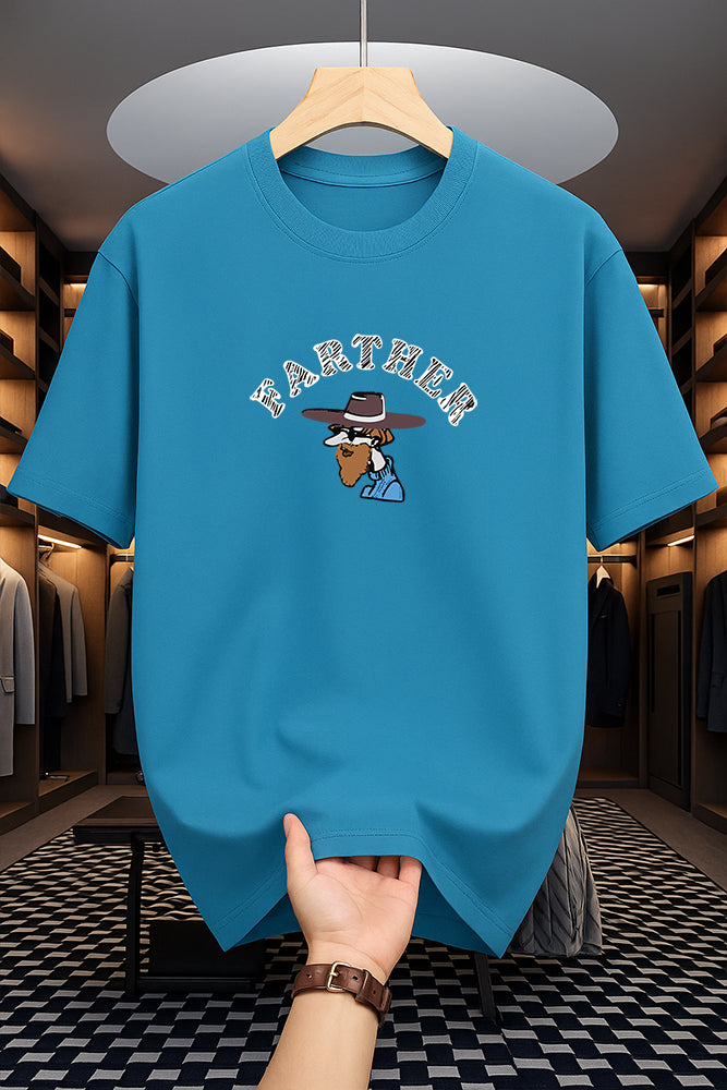 Drop Shoulder Print T-Shirt - Farther Design
