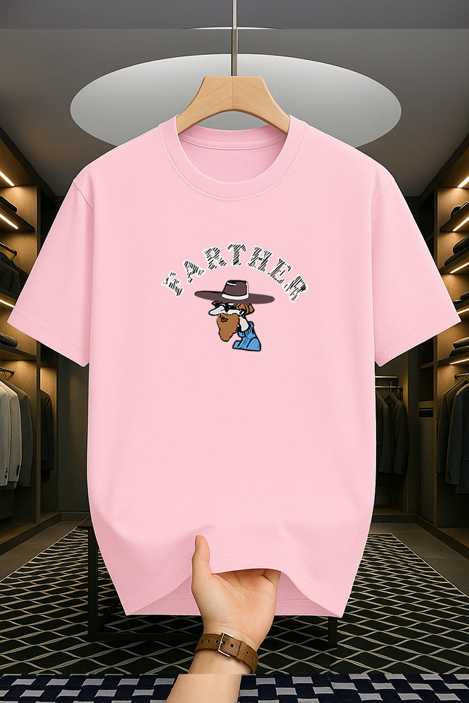Drop Shoulder Print T-Shirt - Farther Design