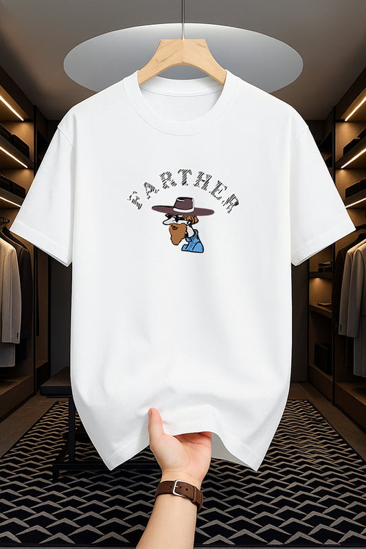 Drop Shoulder Print T-Shirt - Farther Design