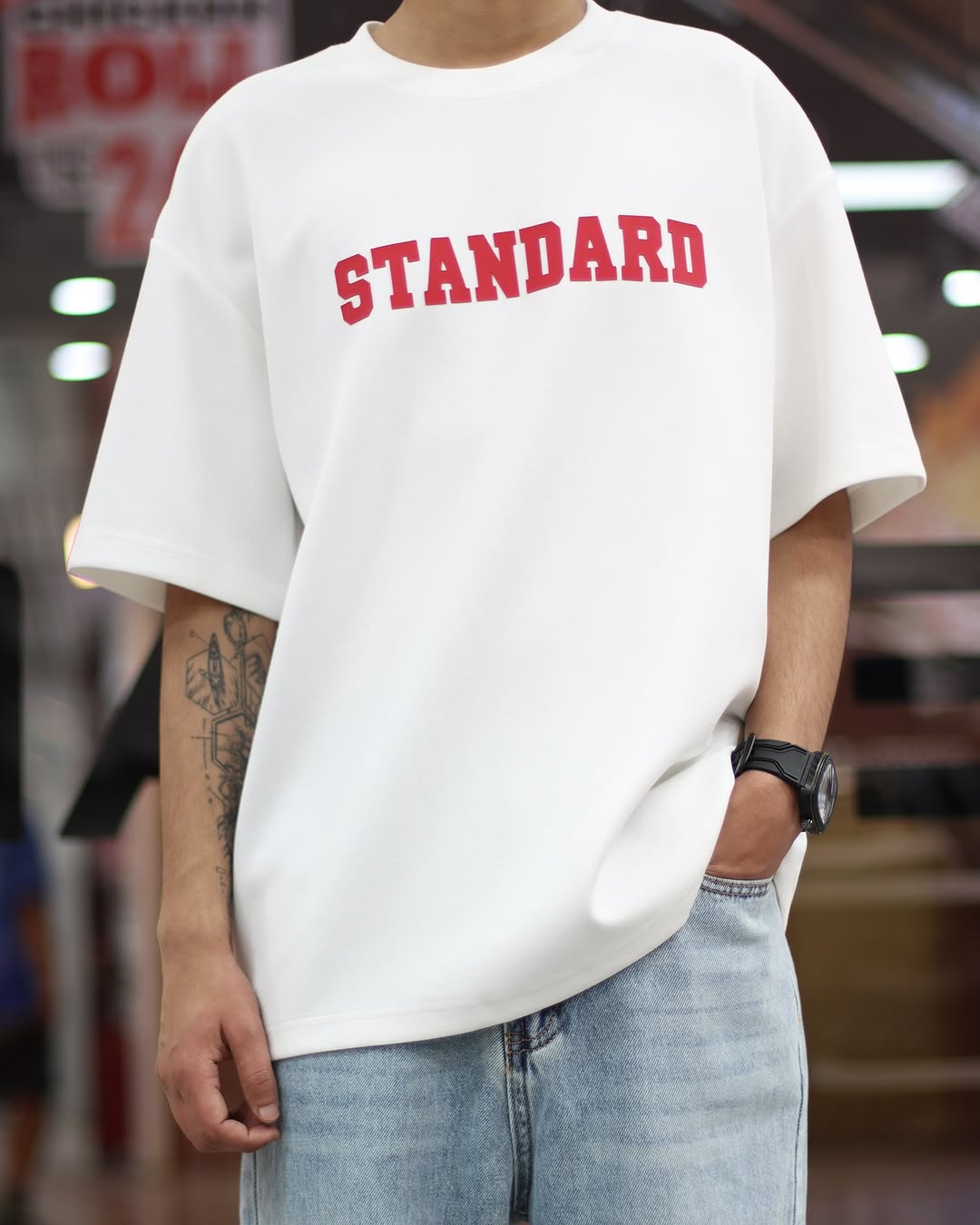 Drop Shoulder Print T-Shirt - Standard