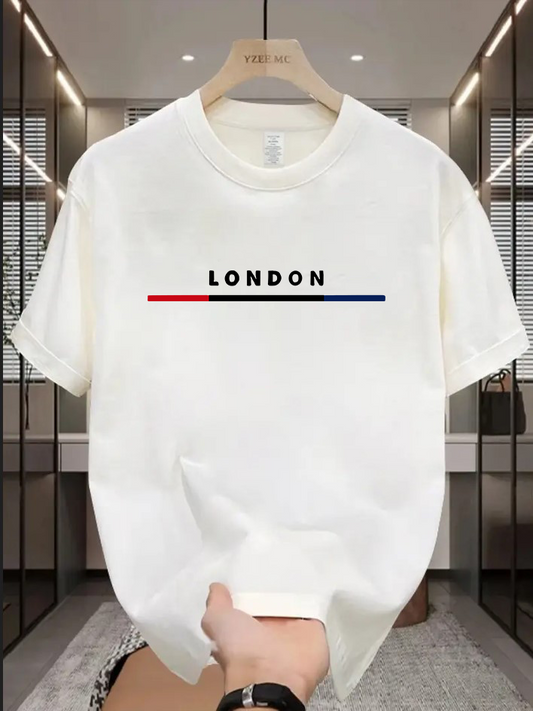 Drop Shoulder Print T-Shirt - London