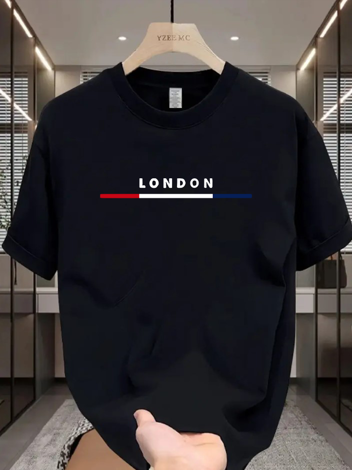 Drop Shoulder Print T-Shirt - London